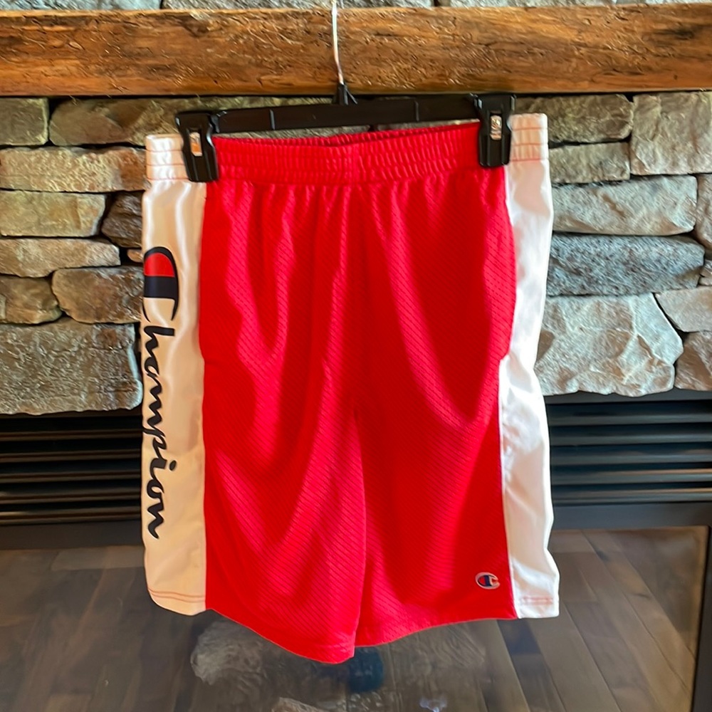 Red Mesh Champion Shorts